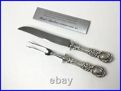 Francis I Reed & Barton Sterling Silver Two Piece Carving Set 10 1/2