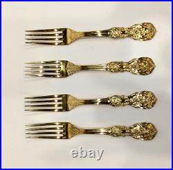 Francis I -Reed & Barton Sterling Silver Vermeil Gold Washed 7-1/8 Forks