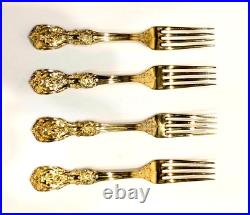 Francis I -Reed & Barton Sterling Silver Vermeil Gold Washed 7-1/8 Forks