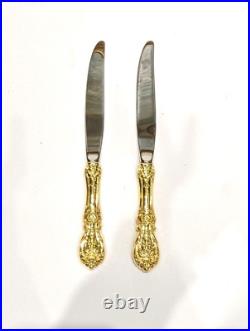 Francis I -Reed & Barton Sterling Silver Vermeil Gold Washed 9-5/8 Knives