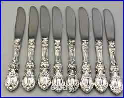Francis I- Reed & Barton Sterling Silver set of 8 Butter Spreaders 6 3/8