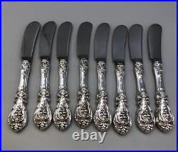 Francis I- Reed & Barton Sterling Silver set of 8 paddle Butter Spreaders 6 1/8