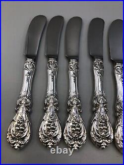 Francis I- Reed & Barton Sterling Silver set of 8 paddle Butter Spreaders 6 1/8