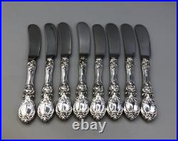 Francis I- Reed & Barton Sterling Silver set of 8 paddle Butter Spreaders 6 1/8