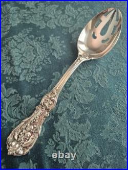 Francis I Reed and Barton Sterling Pierced Table Serving Spoon 3 tine prc old mk