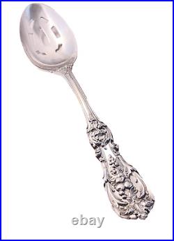 Francis I Reed and Barton Sterling Pierced Table Serving Spoon Old Mark