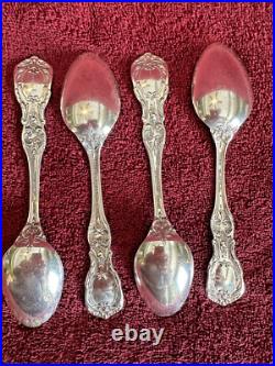 Francis I Sterling Silver Tea Spoons set of 4 New Mark with H REED & BARTON