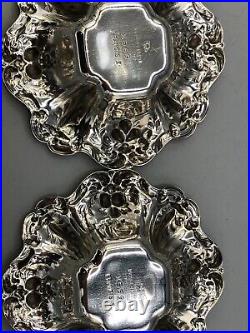 Francis I by Reed & Barton Sterling Silver 2 Nut Dishes 3.5, Saturn Mark