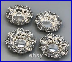 Francis I by Reed & Barton Sterling Silver 4 Nut Dishes 3.5, elephant Mark