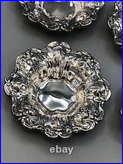 Francis I by Reed & Barton Sterling Silver 4 Nut Dishes 3.5, elephant Mark