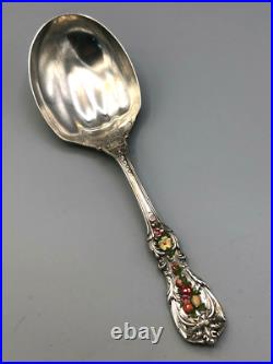 Francis I by Reed & Barton Sterling Silver Casserole /Berry Spoon 9.5, Enameled