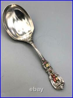 Francis I by Reed & Barton Sterling Silver Casserole /Berry Spoon 9.5, Enameled