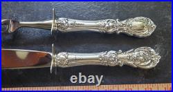 Francis I by Reed & Barton Sterling Silver Roast Carving Set HH 13 3/4 KNIFE +