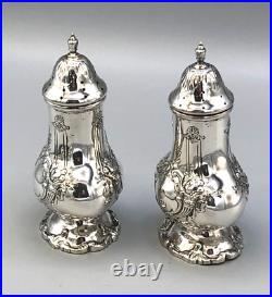 Francis I by Reed & Barton Sterling Silver Salt & Pepper Shakers 4.75, nice