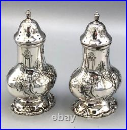 Francis I by Reed & Barton Sterling Silver Salt & Pepper Shakers 4.75, nice