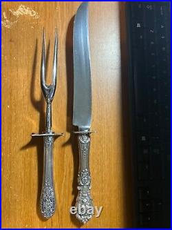 Francis I by Reed & Barton Sterling Silver large 2 pc. Carving Knife & Fork Set