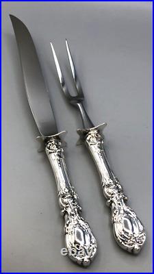 Francis I by Reed & Barton Sterling Silver large 2 pc. Carving Knife & Fork Set