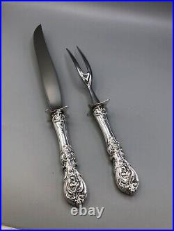 Francis I by Reed & Barton Sterling Silver large 2 pc. Carving Knife & Fork Set