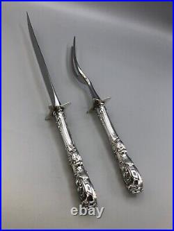 Francis I by Reed & Barton Sterling Silver large 2 pc. Carving Knife & Fork Set