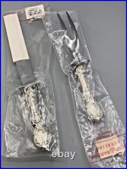 Francis I by Reed & Barton sterling handle 2 piece Carving Knife & Fork Set, New