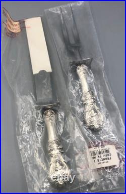 Francis I by Reed & Barton sterling handle 2 piece Carving Knife & Fork Set, New