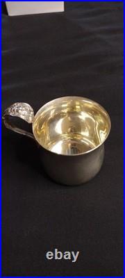 Francis I by Reed and Barton Sterling Silver Baby Cup Gold Wash #X568, 3 tall