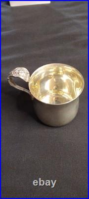 Francis I by Reed and Barton Sterling Silver Baby Cup Gold Wash #X568, 3 tall