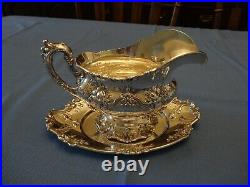 Francis I sterling silver Reed & Barton Gravy Boat withtray, mint, original owner