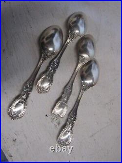 Francis the First by Reed and Barton Sterling Silver 57/8 INCH TEASPOONS lot 4