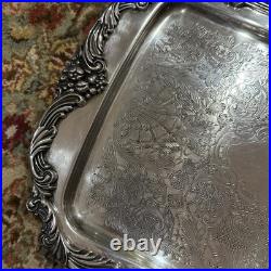 Gorgeous Reed & Barton KING FRANCIS 19 X 12 Silverplated TRAY 1646