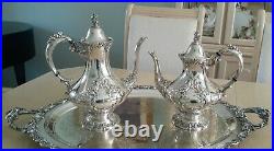 Gorgeous Reed & Barton KING FRANCIS Silverplate Coffee/Tea Pot Set 7 pieces