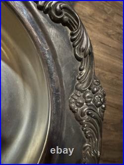 HTF Vintage Reed and Barton King Francis Silver Plate Chafing Dish, Silverplate