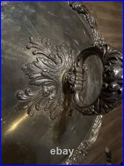 HTF Vintage Reed and Barton King Francis Silver Plate Chafing Dish, Silverplate