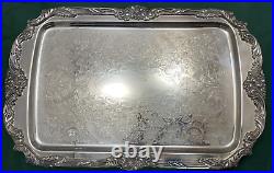 KING FRANCIS 19 X 12 Silverplated SERVING TRAY Beautiful by Reed & Barton