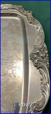 KING FRANCIS 19 X 12 Silverplated SERVING TRAY Beautiful by Reed & Barton
