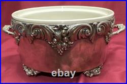 KING FRANCIS Silverplated #1667 CASSEROLE with PORCELAIN DISH Reed & Barton NO LID