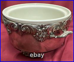 KING FRANCIS Silverplated #1667 CASSEROLE with PORCELAIN DISH Reed & Barton NO LID
