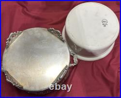 KING FRANCIS Silverplated #1667 CASSEROLE with PORCELAIN DISH Reed & Barton NO LID