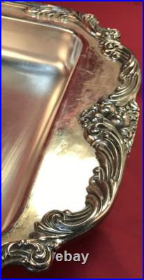 KING FRANCIS Silverplated 3-PC FOOTED COVERED CASSEROLE Reed & Barton with Pyrex