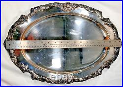 King Francis 1676 Pattern Reed and Barton 19 Silverplate Oval Platter Vintage
