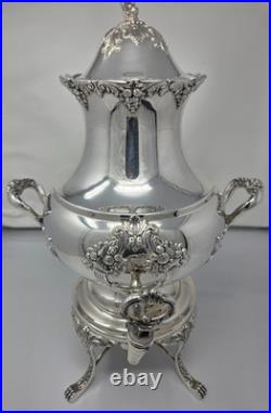 King Francis By Reed & Barton Coffee Urn With Stand, LID & Burner 36 Cup 1660