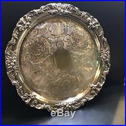 King Francis Pattern Large Serving Tray By Reed & Barton Silverplate 19