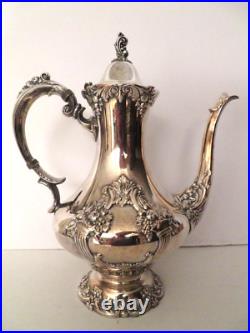 King Francis Reed & Barton Silverplate 1650 Large Coffee Pot Kettle Vintage Wow