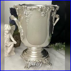 King Francis Wine Cooler Silver Plated Champagne Bucket Reed & Barton with Liner