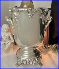 King Francis Wine Cooler Silver Plated Champagne Bucket Reed & Barton with Liner