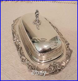 King Francis by Reed & Barton, Silverplate Butter Dish- Beautiful