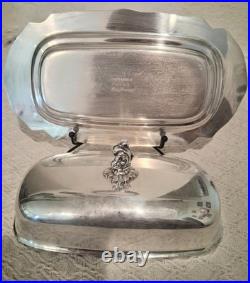 King Francis by Reed & Barton, Silverplate Butter Dish- Beautiful