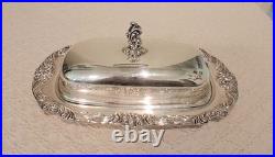 King Francis by Reed & Barton, Silverplate Butter Dish- Beautiful