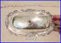 King Francis by Reed & Barton, Silverplate Butter Dish- Beautiful