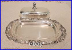 King Francis by Reed & Barton, Silverplate Butter Dish- Beautiful